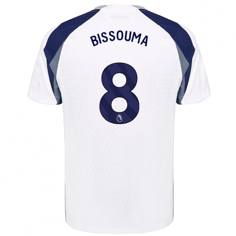 Danxen Enfant Maillot Yves Bissouma #8 Blanc Marine Tenues Domicile 2025/26 T-Shirt