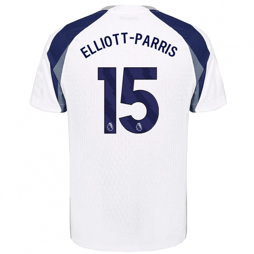 Danxen Enfant Maillot Reiss Elliott-Parris #15 Blanc Marine Tenues Domicile 2025/26 T-Shirt