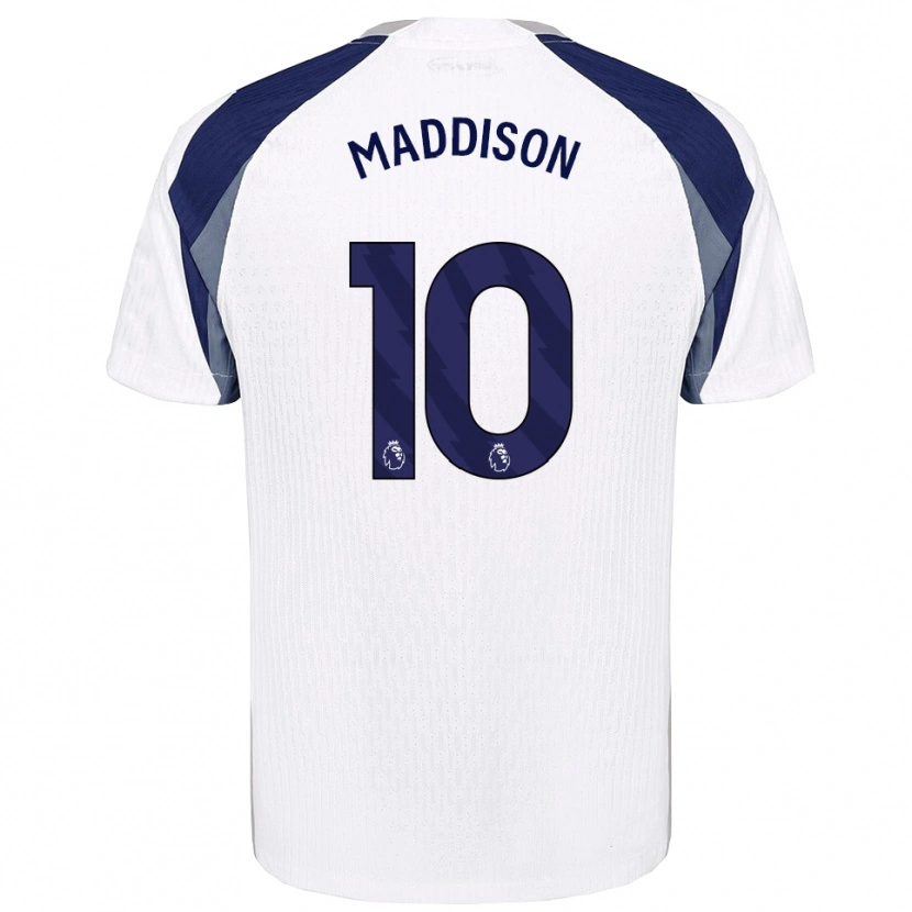 Danxen Enfant Maillot James Maddison #10 Blanc Marine Tenues Domicile 2025/26 T-Shirt