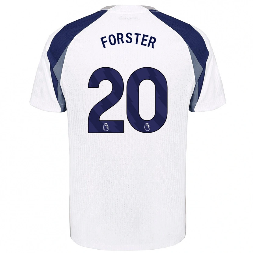 Danxen Enfant Maillot Fraser Forster #20 Blanc Marine Tenues Domicile 2025/26 T-Shirt