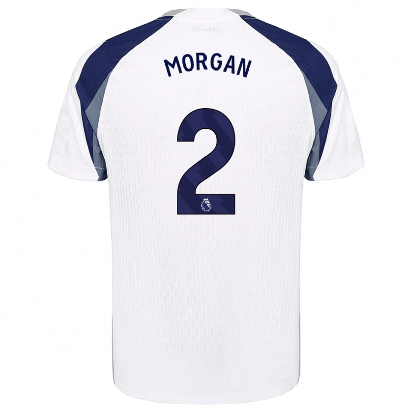 Danxen Enfant Maillot Esther Morgan #2 Blanc Marine Tenues Domicile 2025/26 T-Shirt