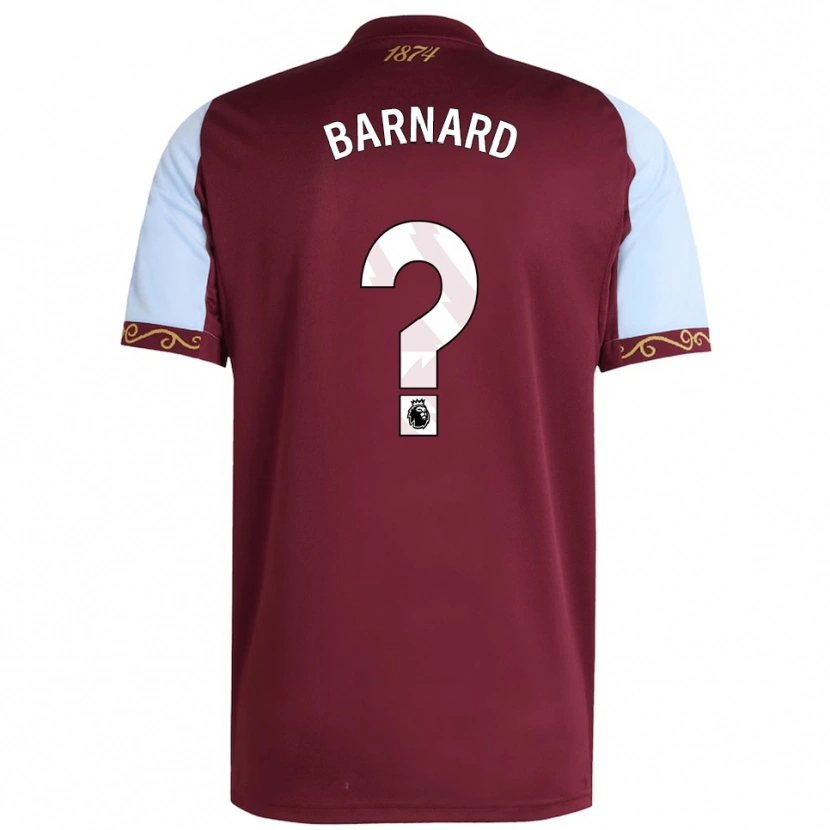 Danxen Enfant Maillot Finlay Barnard #0 Bourgogne Bleu Ciel Tenues Domicile 2025/26 T-Shirt