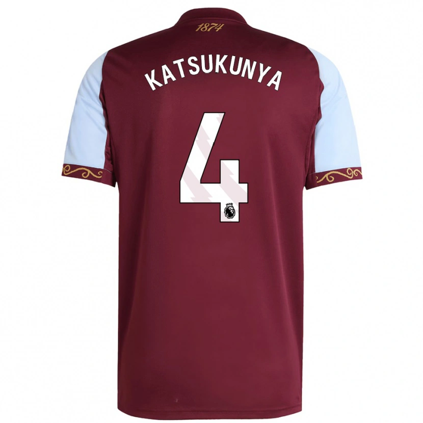 Danxen Enfant Maillot Thierry Katsukunya #4 Bourgogne Bleu Ciel Tenues Domicile 2025/26 T-Shirt