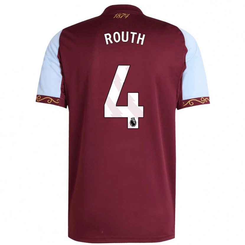 Danxen Enfant Maillot Leon Routh #4 Bourgogne Bleu Ciel Tenues Domicile 2025/26 T-Shirt