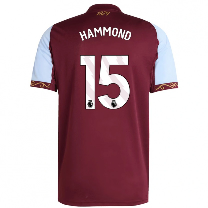 Danxen Enfant Maillot Rio Hammond #15 Bourgogne Bleu Ciel Tenues Domicile 2025/26 T-Shirt