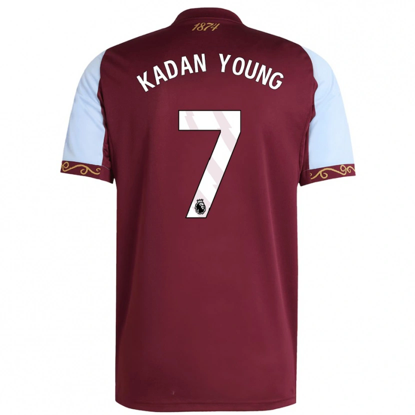 Danxen Enfant Maillot Kadan Young #7 Bourgogne Bleu Ciel Tenues Domicile 2025/26 T-Shirt
