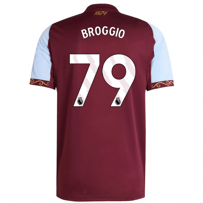 Danxen Enfant Maillot Ben Broggio #79 Bourgogne Bleu Ciel Tenues Domicile 2025/26 T-Shirt