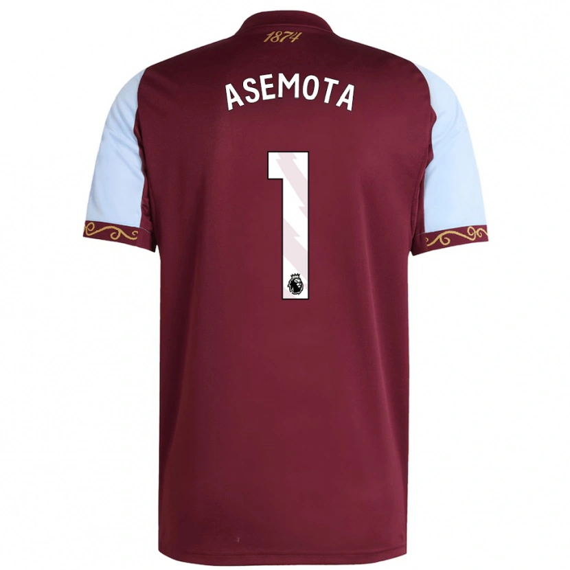 Danxen Enfant Maillot Owen Asemota #1 Bourgogne Bleu Ciel Tenues Domicile 2025/26 T-Shirt