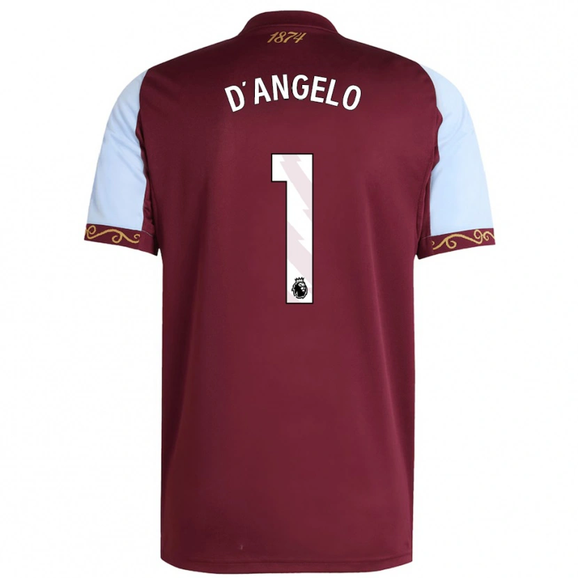 Danxen Enfant Maillot Sabrina D'angelo #1 Bourgogne Bleu Ciel Tenues Domicile 2025/26 T-Shirt
