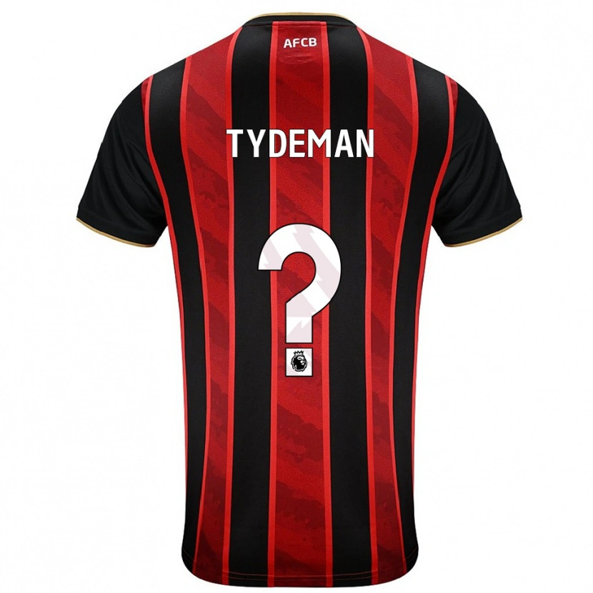 Danxen Enfant Maillot Kian Tydeman #0 Rouge Noir Tenues Domicile 2025/26 T-Shirt