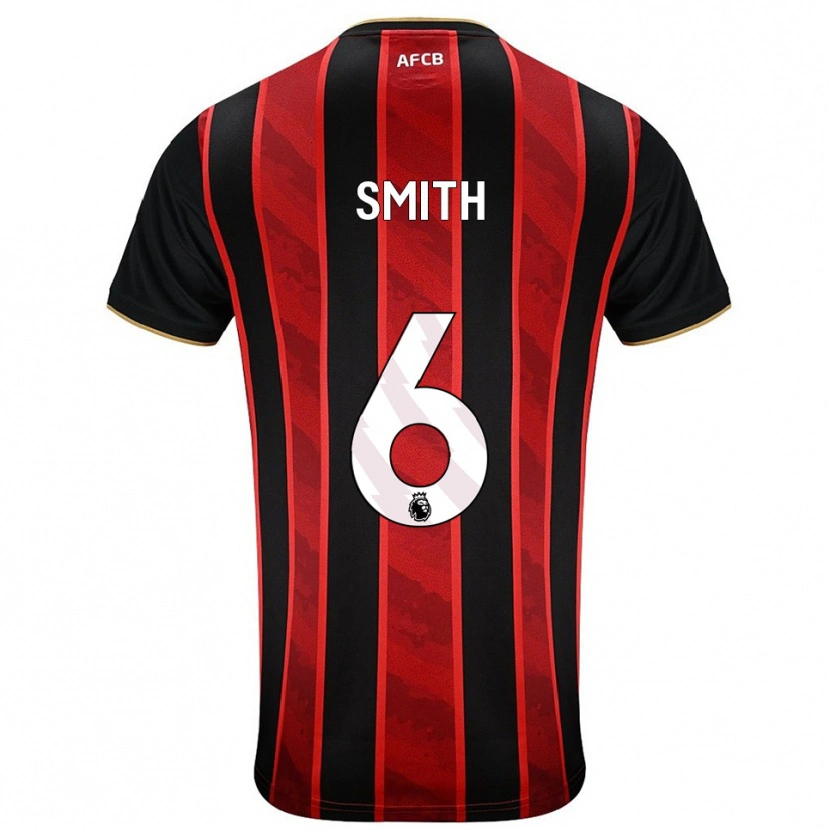 Danxen Enfant Maillot Maisy Smith #6 Rouge Noir Tenues Domicile 2025/26 T-Shirt