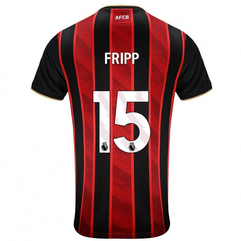 Danxen Enfant Maillot Kelly Fripp #15 Rouge Noir Tenues Domicile 2025/26 T-Shirt
