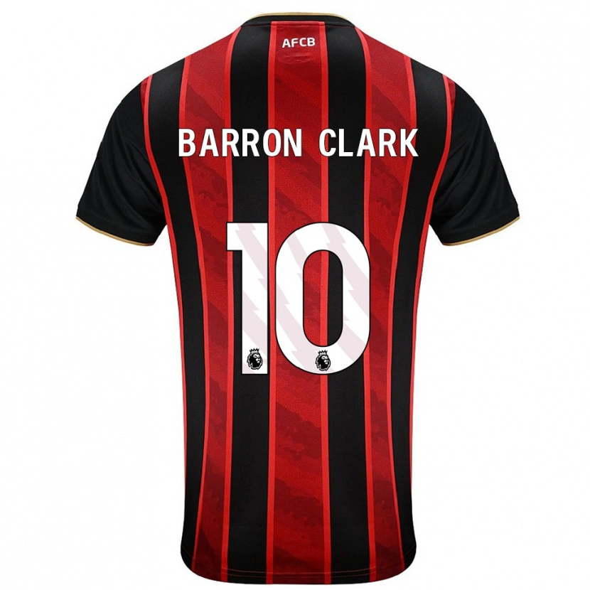 Danxen Enfant Maillot Molly Barron-Clark #10 Rouge Noir Tenues Domicile 2025/26 T-Shirt