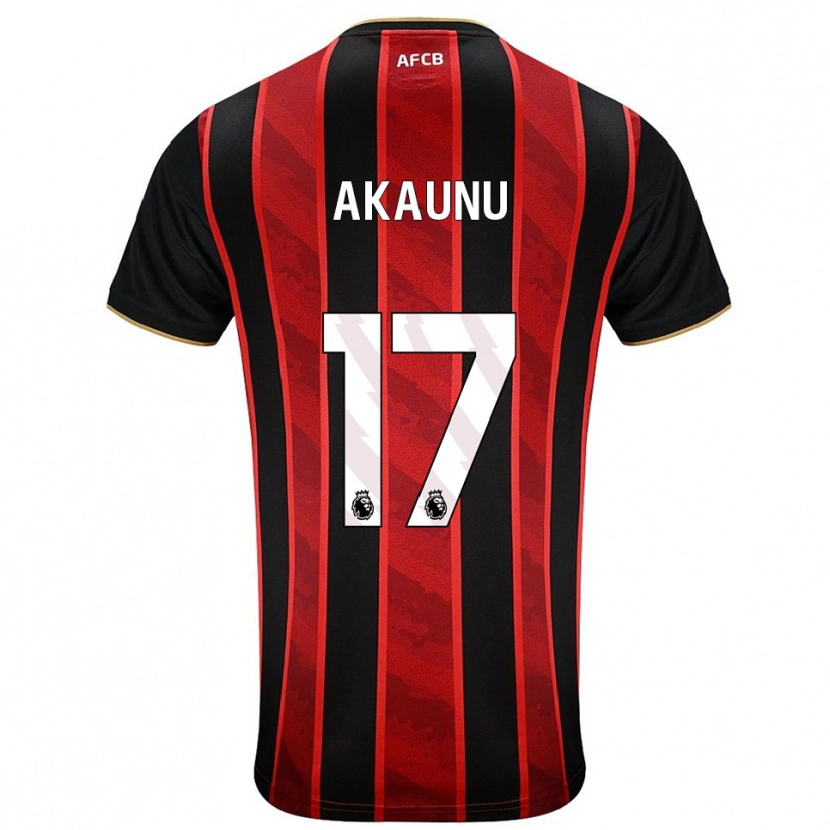 Danxen Enfant Maillot Kobaro Akaunu #17 Rouge Noir Tenues Domicile 2025/26 T-Shirt