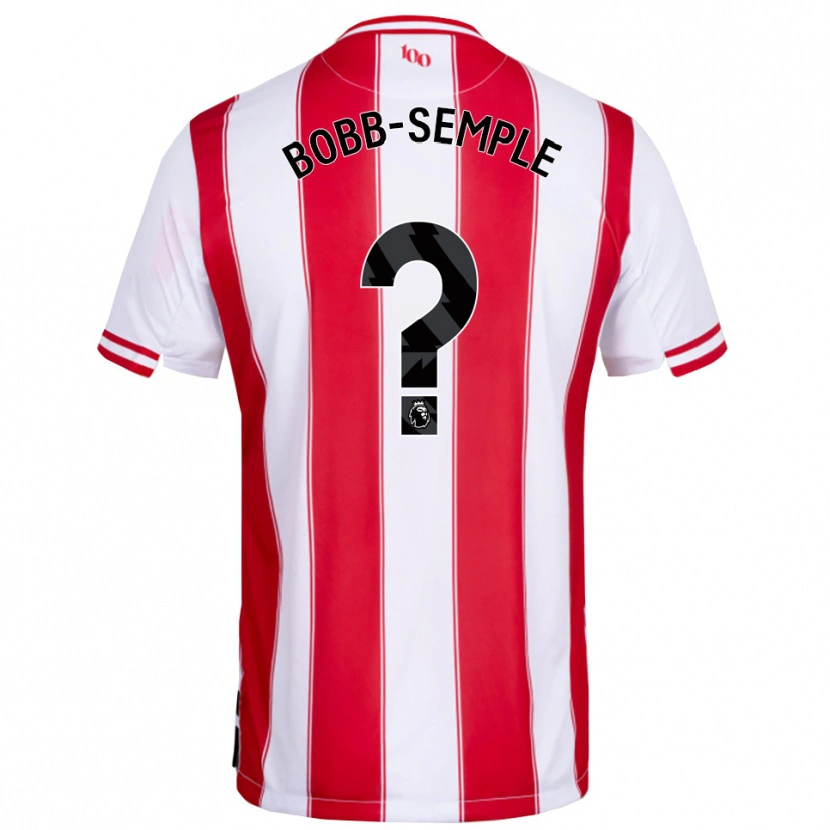 Danxen Enfant Maillot Domeiro Bobb-Semple #0 Rouge Blanc Tenues Domicile 2025/26 T-Shirt