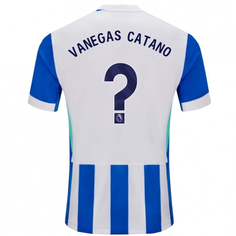 Danxen Enfant Maillot Manuela Vanegas Catano #0 Bleu Blanc Tenues Domicile 2025/26 T-Shirt