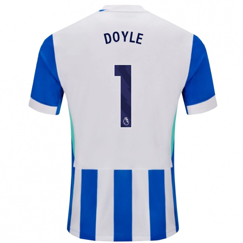 Danxen Enfant Maillot Liam Doyle #1 Bleu Blanc Tenues Domicile 2025/26 T-Shirt