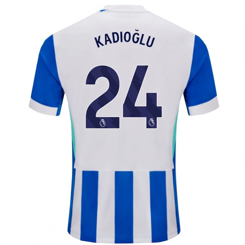 Danxen Enfant Maillot Ferdi Kadıoğlu #24 Bleu Blanc Tenues Domicile 2025/26 T-Shirt