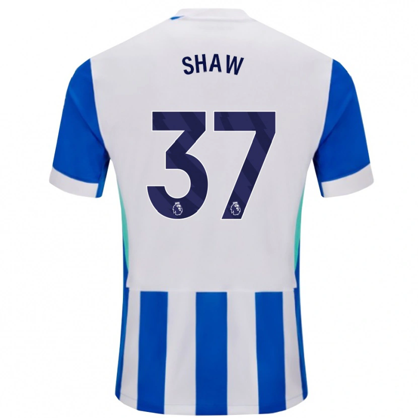 Danxen Enfant Maillot Kofi Shaw #37 Bleu Blanc Tenues Domicile 2025/26 T-Shirt