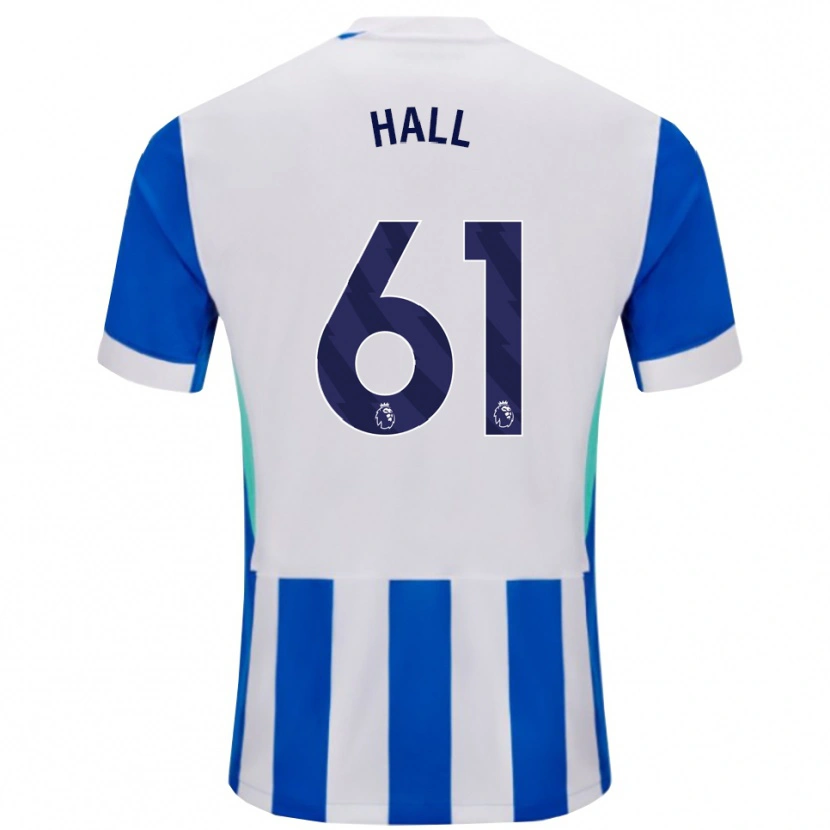 Danxen Enfant Maillot Steven Hall #61 Bleu Blanc Tenues Domicile 2025/26 T-Shirt