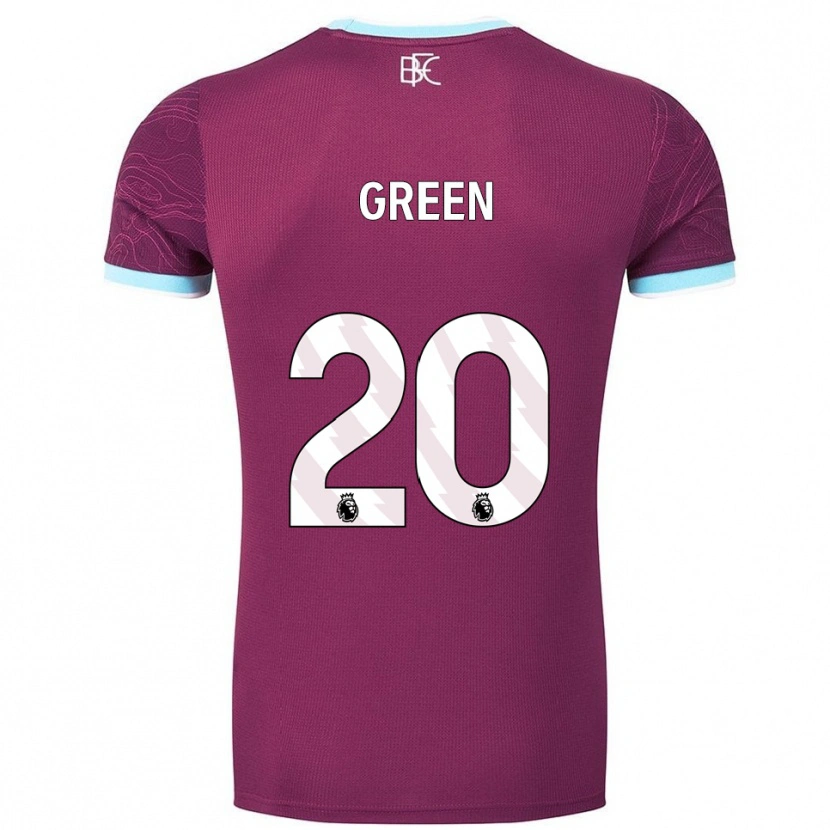 Danxen Enfant Maillot Etienne Green #20 Bourgogne Bleu Ciel Tenues Domicile 2025/26 T-Shirt