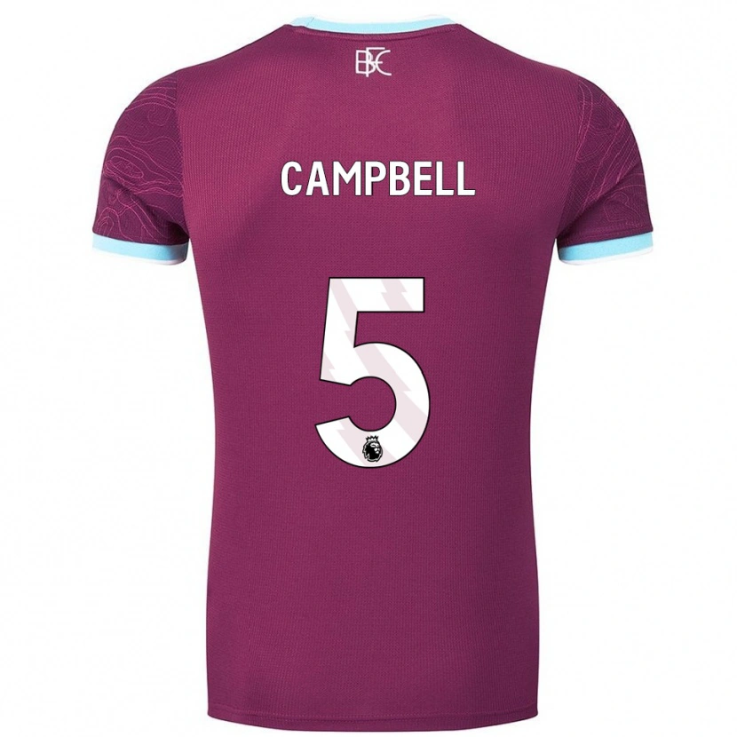 Danxen Enfant Maillot Murray Campbell #5 Bourgogne Bleu Ciel Tenues Domicile 2025/26 T-Shirt