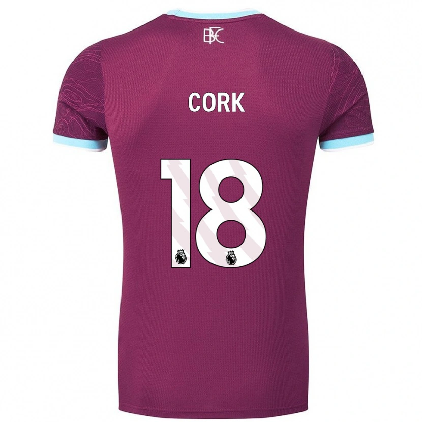 Danxen Enfant Maillot Jack Cork #18 Bourgogne Bleu Ciel Tenues Domicile 2025/26 T-Shirt