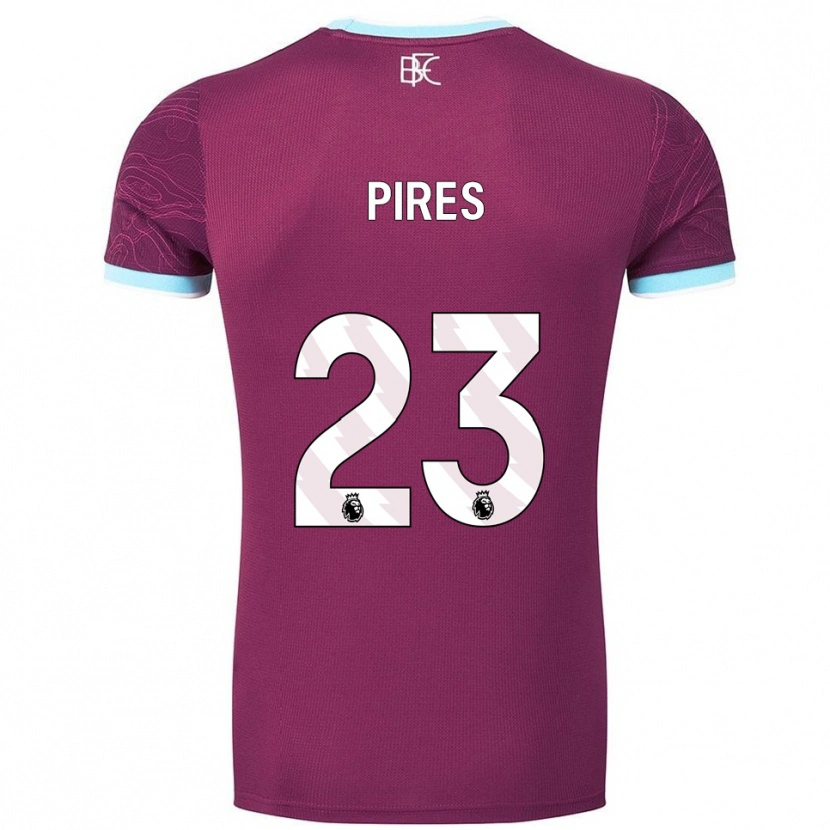 Danxen Enfant Maillot Lucas Pires #23 Bourgogne Bleu Ciel Tenues Domicile 2025/26 T-Shirt
