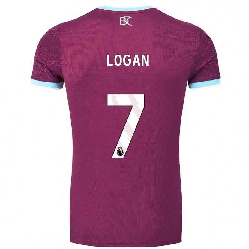 Danxen Enfant Maillot Heidi Logan #7 Bourgogne Bleu Ciel Tenues Domicile 2025/26 T-Shirt