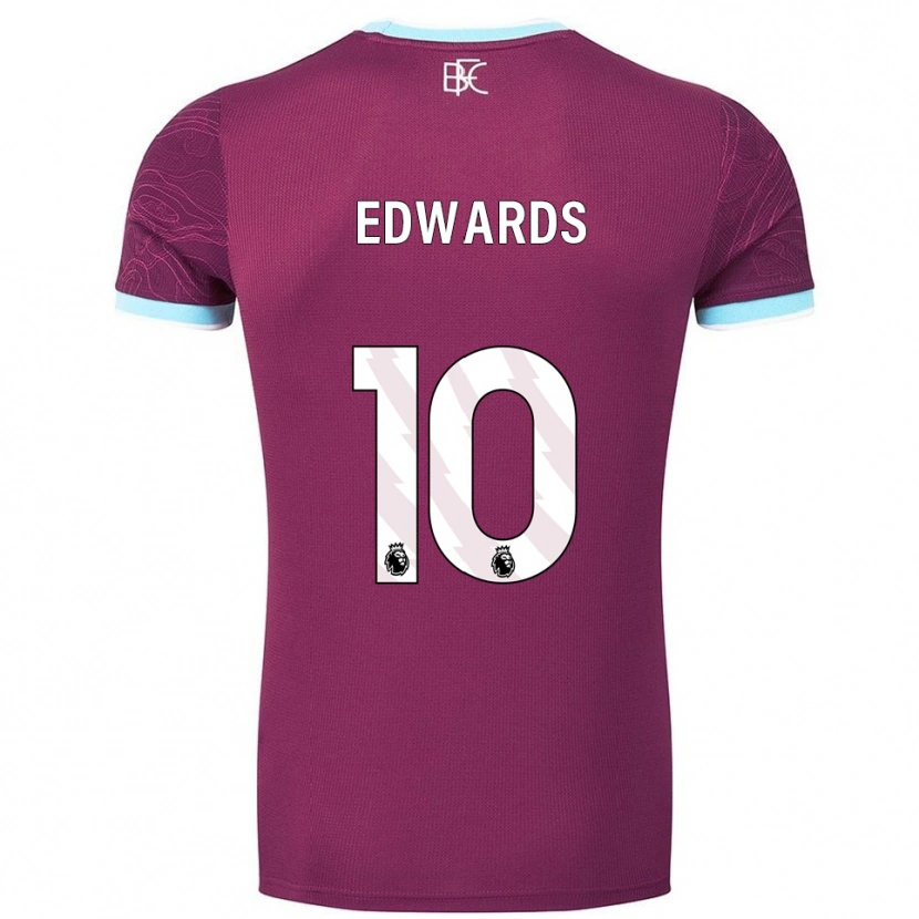 Danxen Enfant Maillot Marcus Edwards #10 Bourgogne Bleu Ciel Tenues Domicile 2025/26 T-Shirt