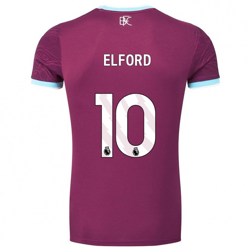Danxen Enfant Maillot Laura Elford #10 Bourgogne Bleu Ciel Tenues Domicile 2025/26 T-Shirt