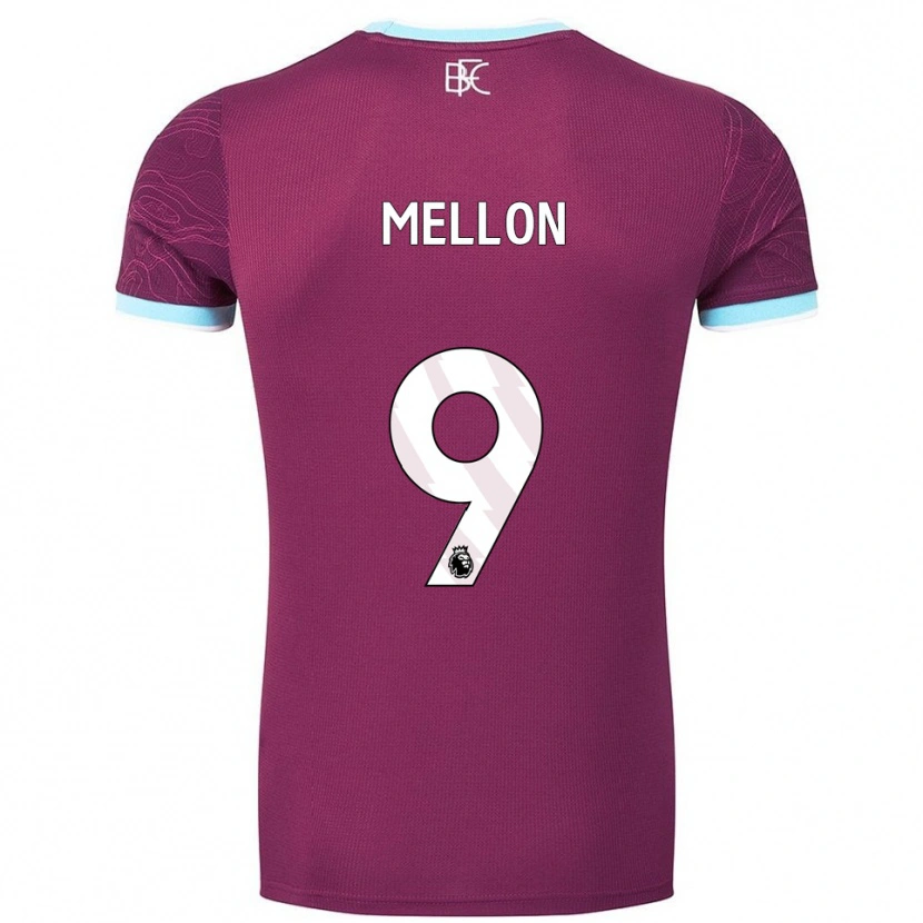 Danxen Enfant Maillot Michael Mellon #9 Bourgogne Bleu Ciel Tenues Domicile 2025/26 T-Shirt