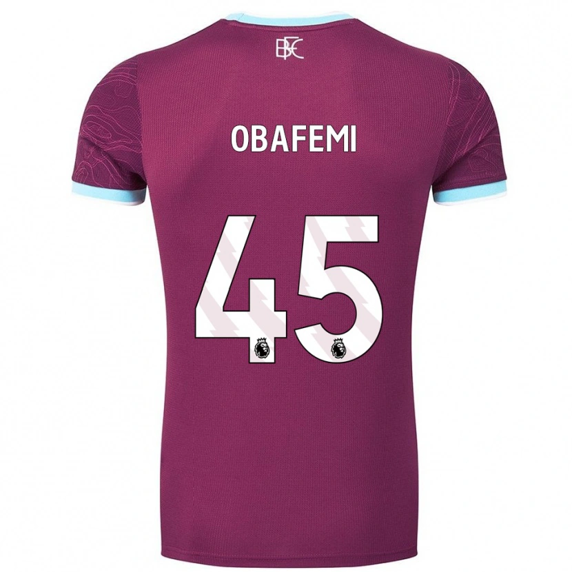Danxen Enfant Maillot Michael Obafemi #45 Bourgogne Bleu Ciel Tenues Domicile 2025/26 T-Shirt