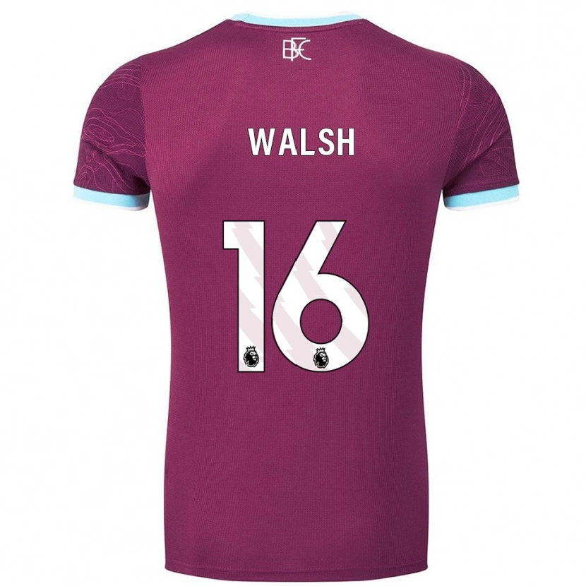 Danxen Enfant Maillot Lucy Walsh #16 Bourgogne Bleu Ciel Tenues Domicile 2025/26 T-Shirt