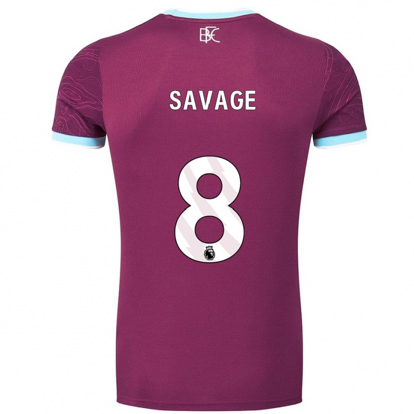 Danxen Enfant Maillot Troy Savage #8 Bourgogne Bleu Ciel Tenues Domicile 2025/26 T-Shirt