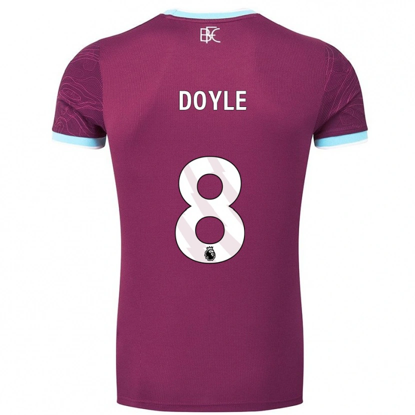 Danxen Enfant Maillot Emma Doyle #8 Bourgogne Bleu Ciel Tenues Domicile 2025/26 T-Shirt