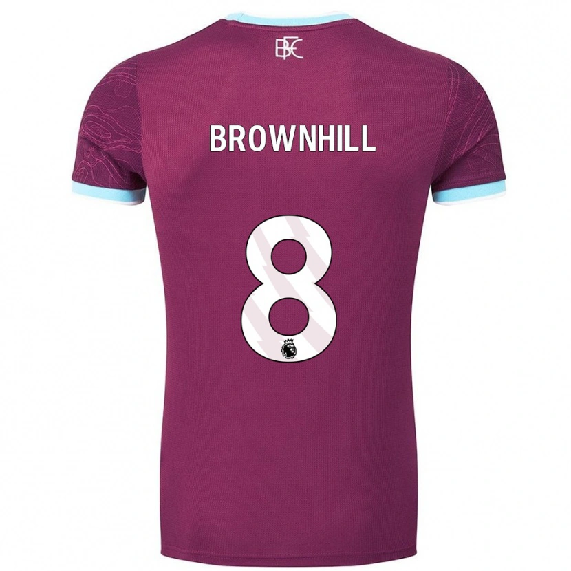 Danxen Enfant Maillot Josh Brownhill #8 Bourgogne Bleu Ciel Tenues Domicile 2025/26 T-Shirt