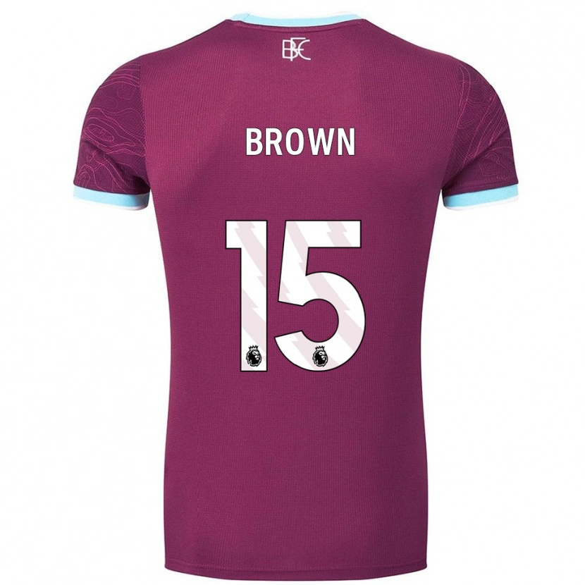 Danxen Enfant Maillot Kian Mcmahon-Brown #15 Bourgogne Bleu Ciel Tenues Domicile 2025/26 T-Shirt