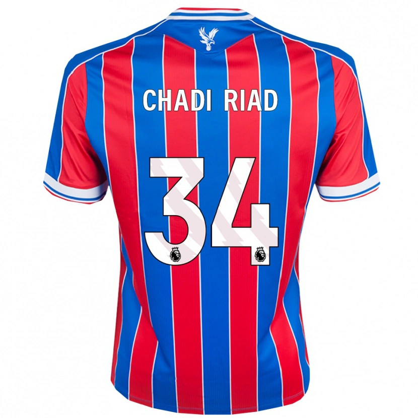 Danxen Enfant Maillot Chadi Riad #34 Bleu Rouge Blanc Tenues Domicile 2025/26 T-Shirt