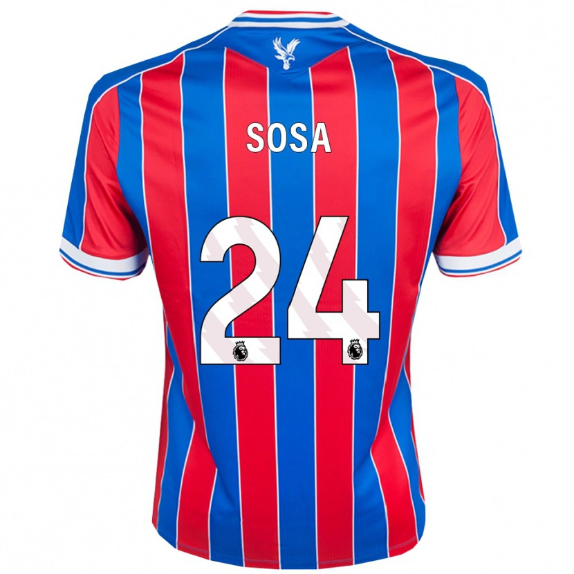 Danxen Enfant Maillot Borna Sosa #24 Bleu Rouge Blanc Tenues Domicile 2025/26 T-Shirt