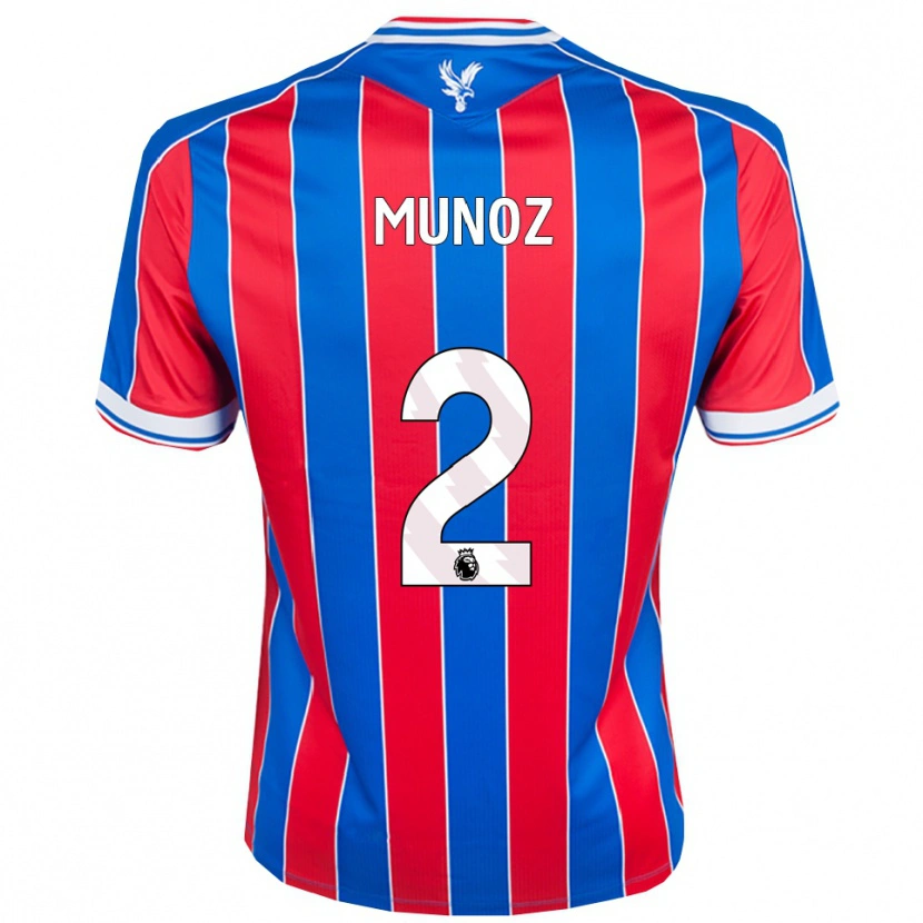 Danxen Enfant Maillot Daniel Muñoz #2 Bleu Rouge Blanc Tenues Domicile 2025/26 T-Shirt
