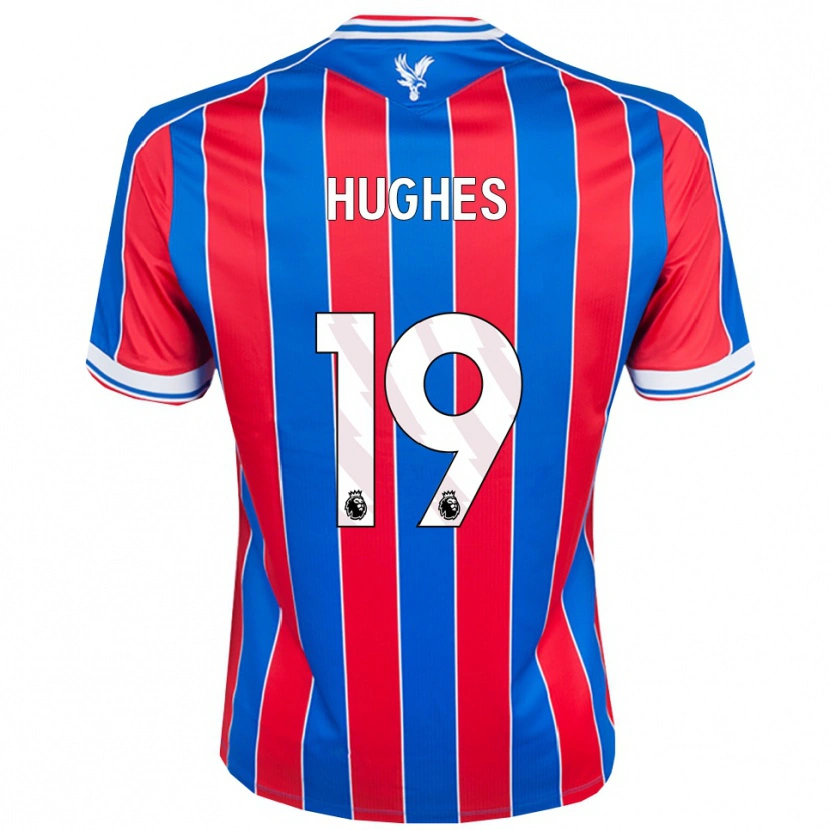 Danxen Enfant Maillot Will Hughes #19 Bleu Rouge Blanc Tenues Domicile 2025/26 T-Shirt
