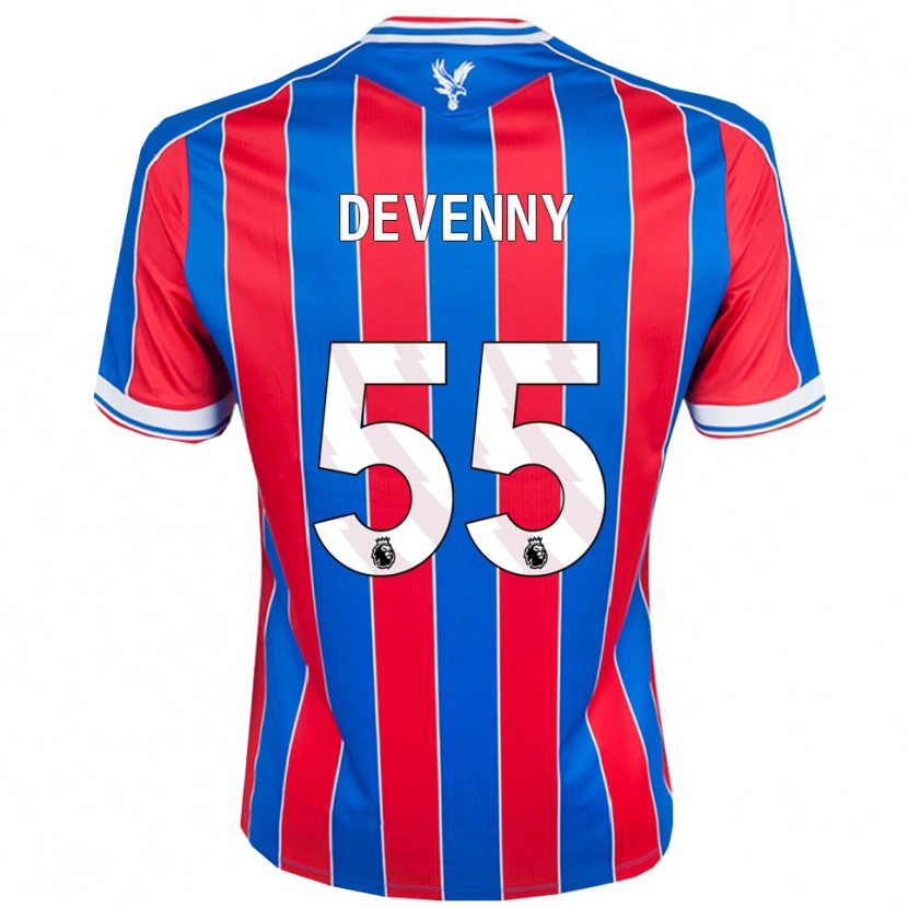 Danxen Enfant Maillot Justin Devenny #55 Bleu Rouge Blanc Tenues Domicile 2025/26 T-Shirt