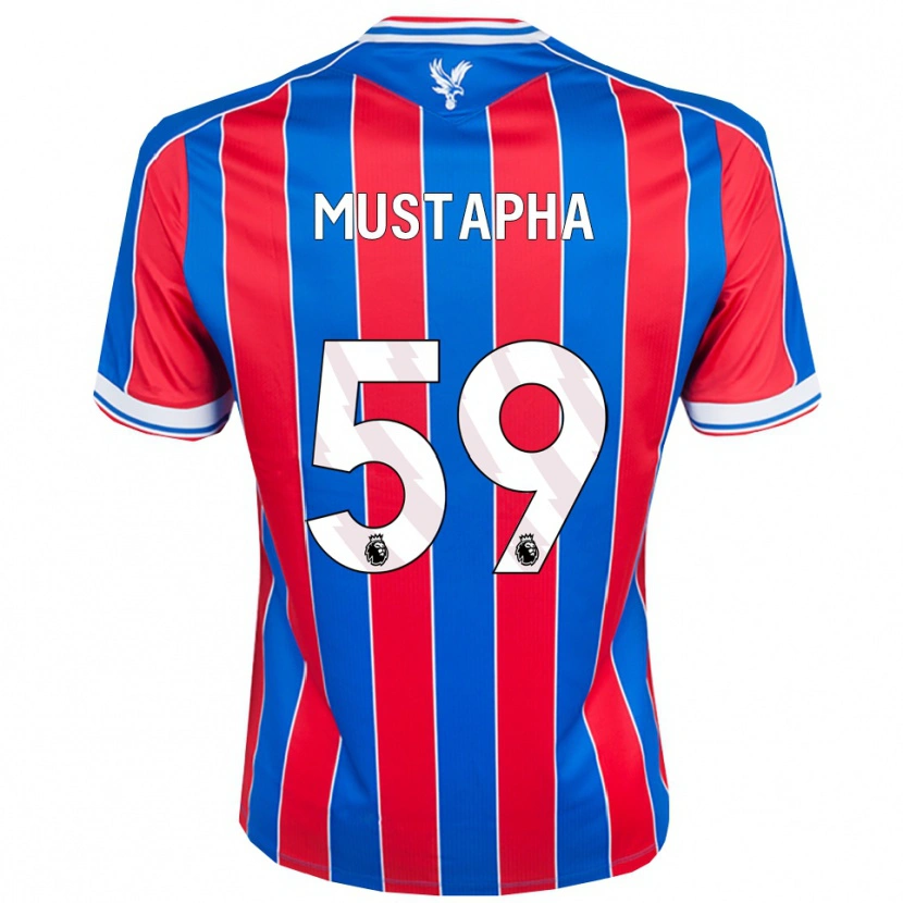 Danxen Enfant Maillot Hindolo Mustapha #59 Bleu Rouge Blanc Tenues Domicile 2025/26 T-Shirt