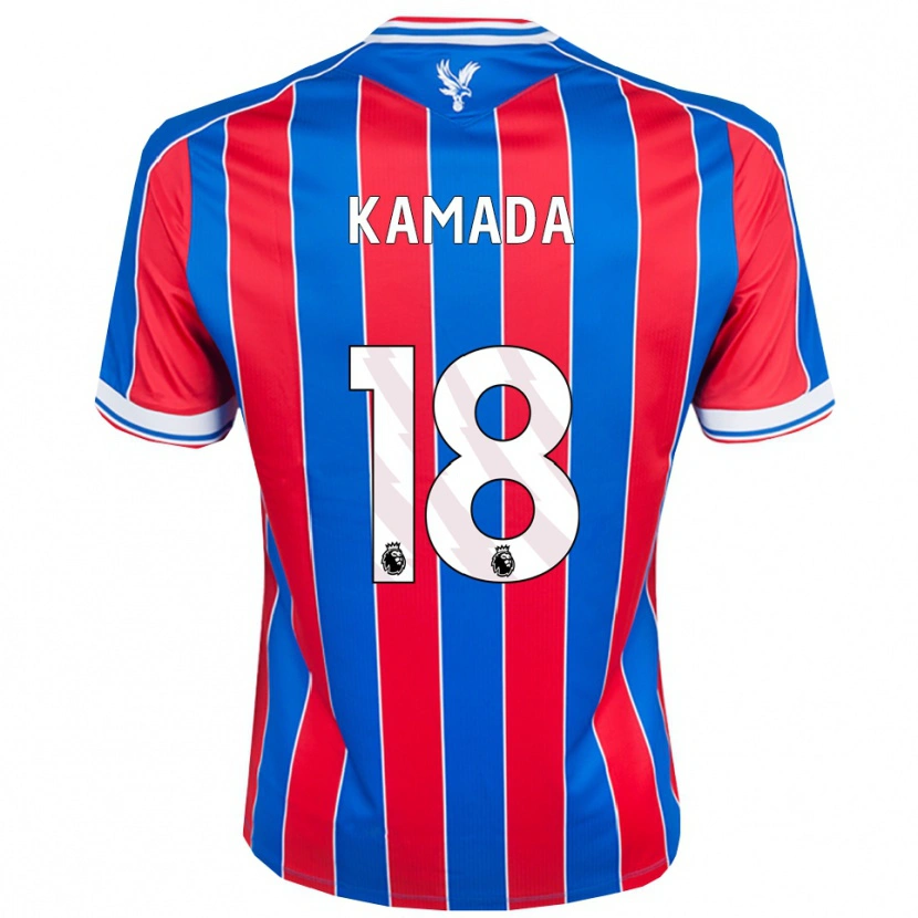 Danxen Enfant Maillot Daichi Kamada #18 Bleu Rouge Blanc Tenues Domicile 2025/26 T-Shirt