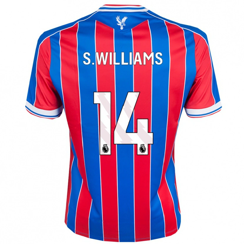 Danxen Enfant Maillot Seb Williams #14 Bleu Rouge Blanc Tenues Domicile 2025/26 T-Shirt