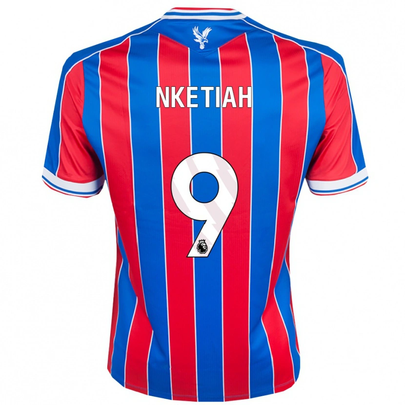 Danxen Enfant Maillot Eddie Nketiah #9 Bleu Rouge Blanc Tenues Domicile 2025/26 T-Shirt