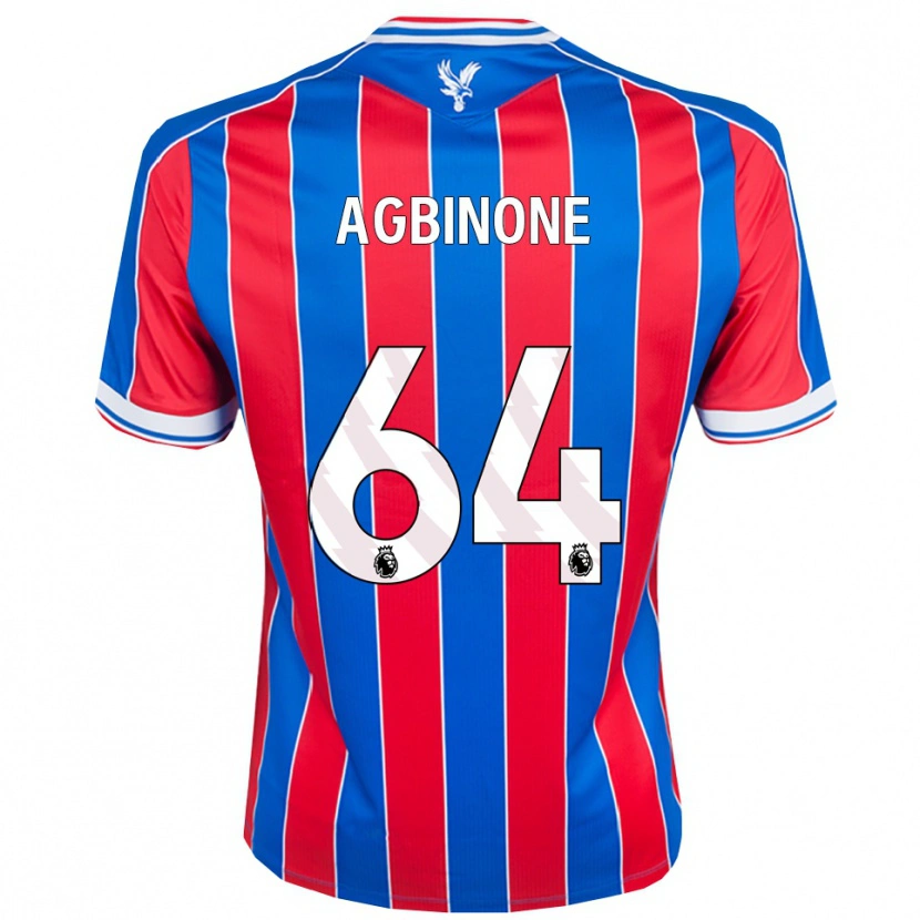 Danxen Enfant Maillot Asher Agbinone #64 Bleu Rouge Blanc Tenues Domicile 2025/26 T-Shirt