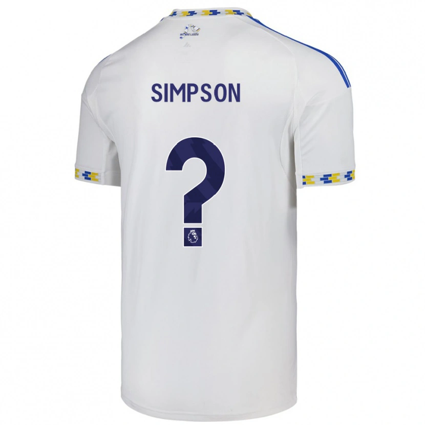 Danxen Enfant Maillot Carrie Simpson #0 Blanc Bleu Tenues Domicile 2025/26 T-Shirt