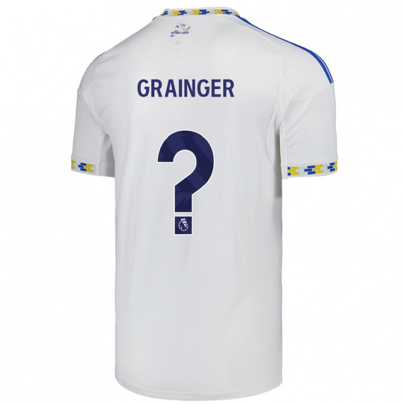 Danxen Enfant Maillot Owen Grainger #0 Blanc Bleu Tenues Domicile 2025/26 T-Shirt